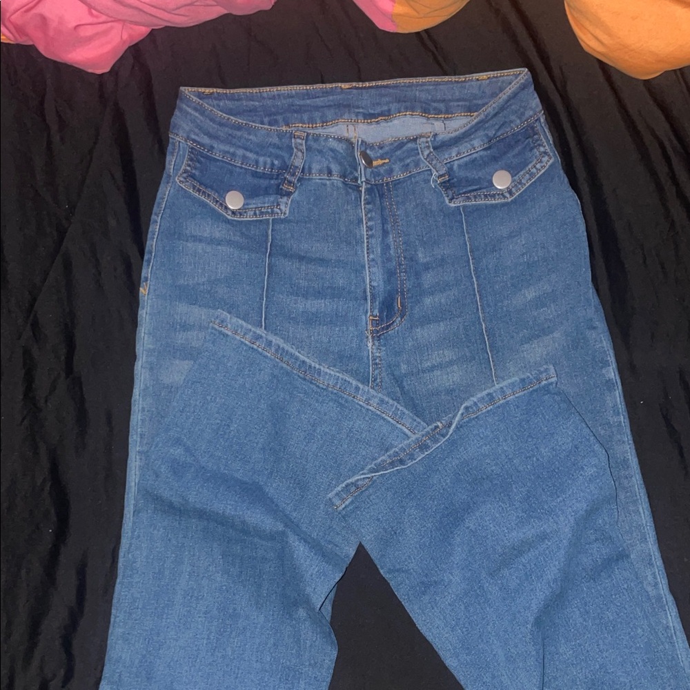 SHEIN High Rise Blue Women's Jeans